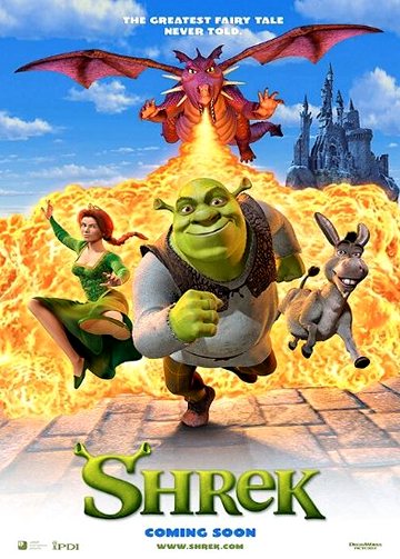 One of the posters for the 2001 movie "Shrek"