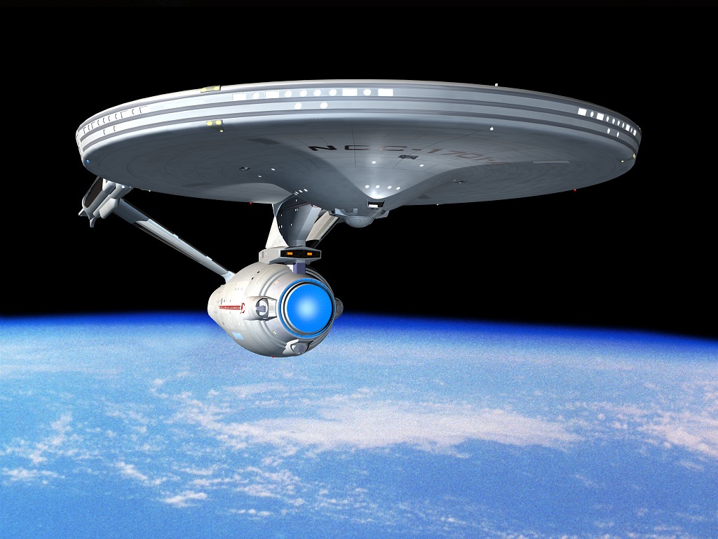 "Star Trek" desktop wallpaper number 5 - the USS Enterprise NCC-1701-A (1024 x 768 pixels)