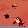 Click here to play the Flash game "Taz: Burgers 'N' Bombs"