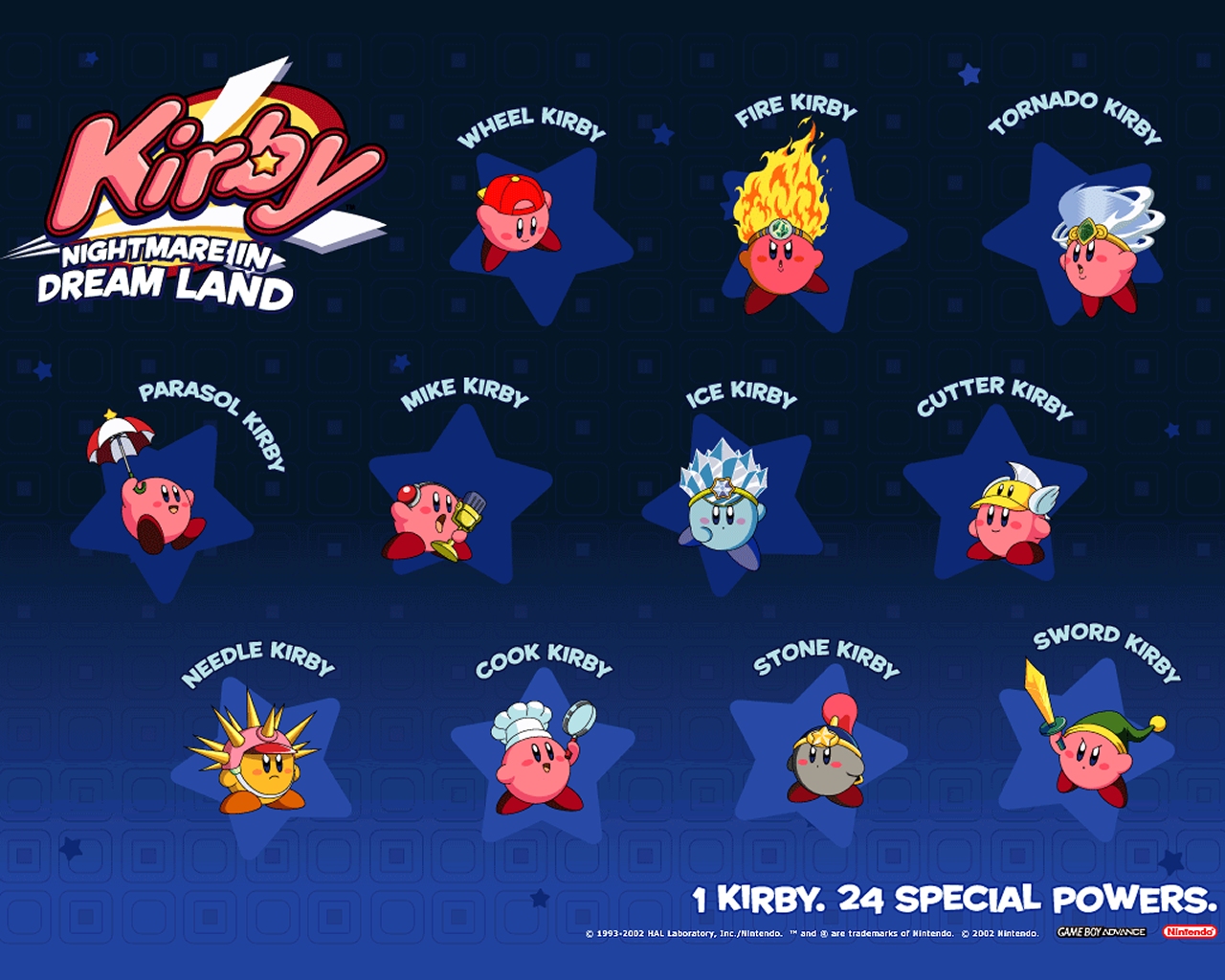 "Kirby: Nightmare in Dreamland" desktop wallpaper (1280 x 1024 pixels)