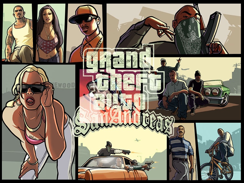 Wallpaper Gun, Logo, GTA, AK-47, Game, Weapon, Man, Rockstar Games, Mob,  Gangster, Grand Theft Auto. San Andreas images for desktop, section игры -  download