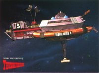 Thunderbird 5 orbiting earth (original 1960's version)