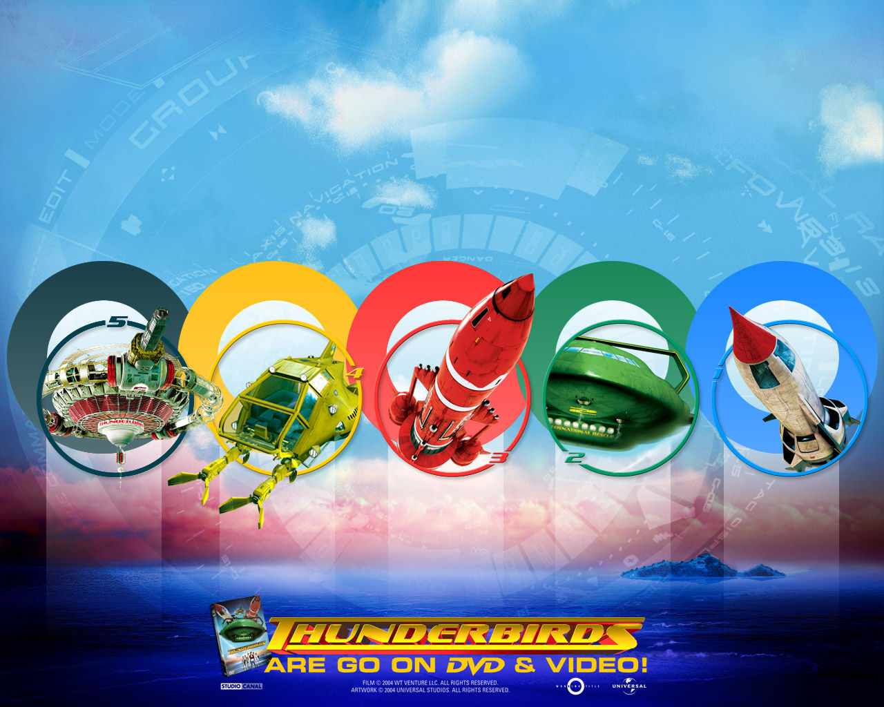 "Thunderbirds" movie desktop wallpaper (1280 x 1024 pixels)