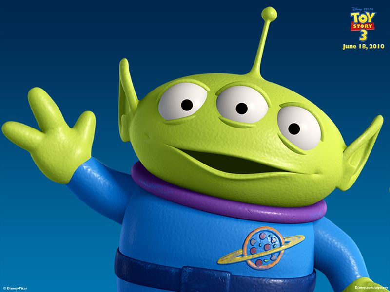 "Toy Story 3" desktop wallpaper number 9 - an LGM (Little Green Men) Alien