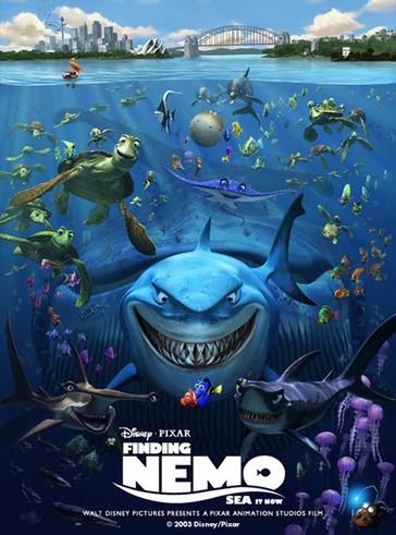 One of the posters for the 2003 movie "Finding Nemo"