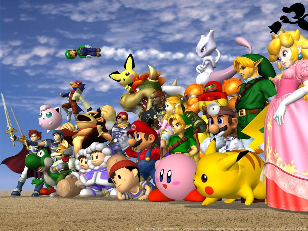 "Super Smash Bros. Melee" desktop wallpaper (1024 x 768 pixels)
