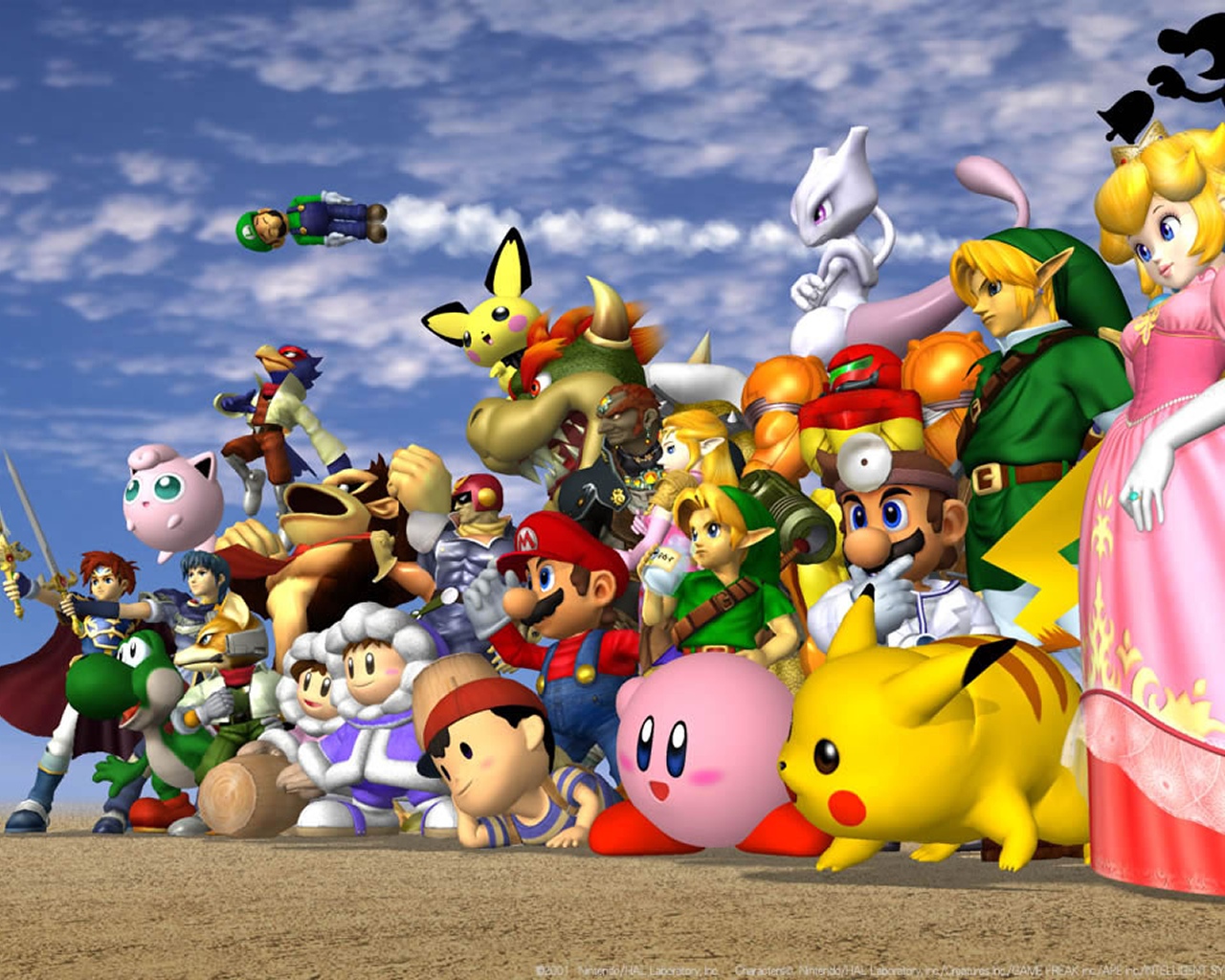 "Super Smash Bros. Melee" desktop wallpaper (1280 x 1024 pixels)
